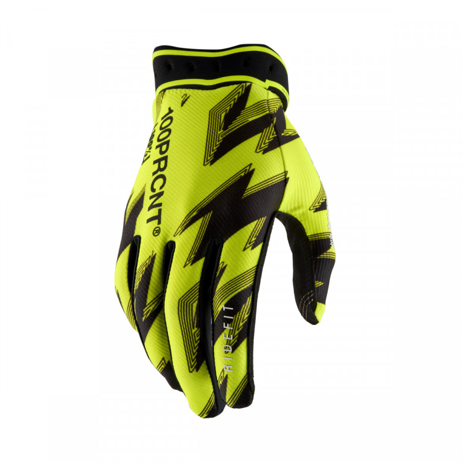 Product Image for 100% Ridefit Crosshandskar Neongul Svart