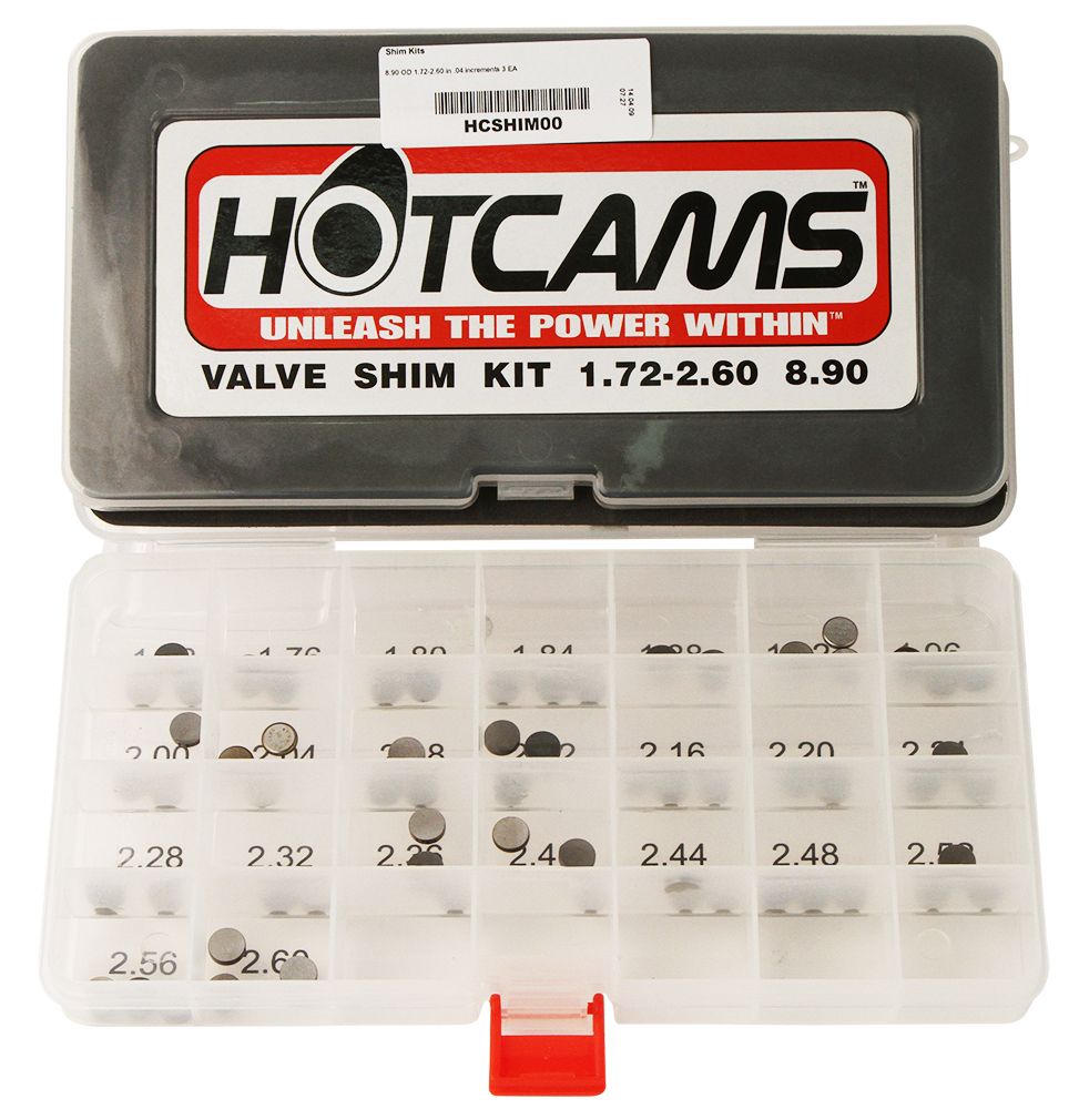 Product Image for Hot Cams, Shims kit, 1,72mm-2,60mm, totalt 69 shims., 8,90mm