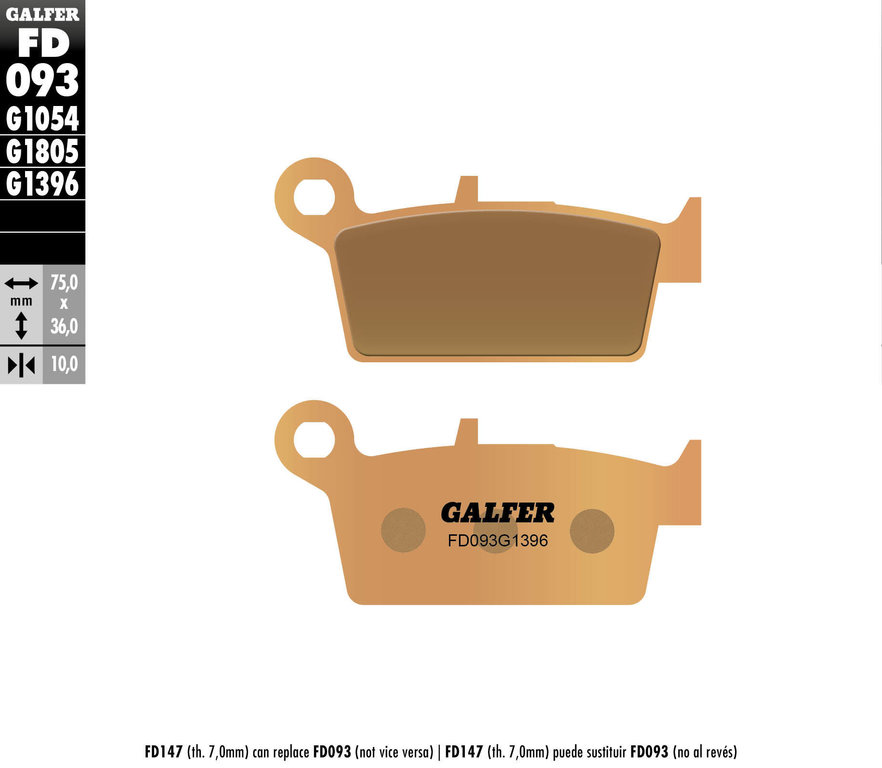 Product Image for Galfer Bromsbelägg Sintered Bak