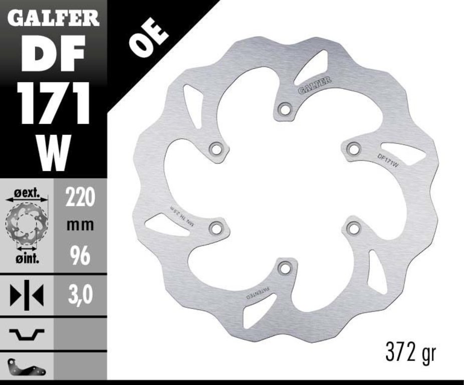 Product Image for Galfer Wave Bromsskiva Fast Fram