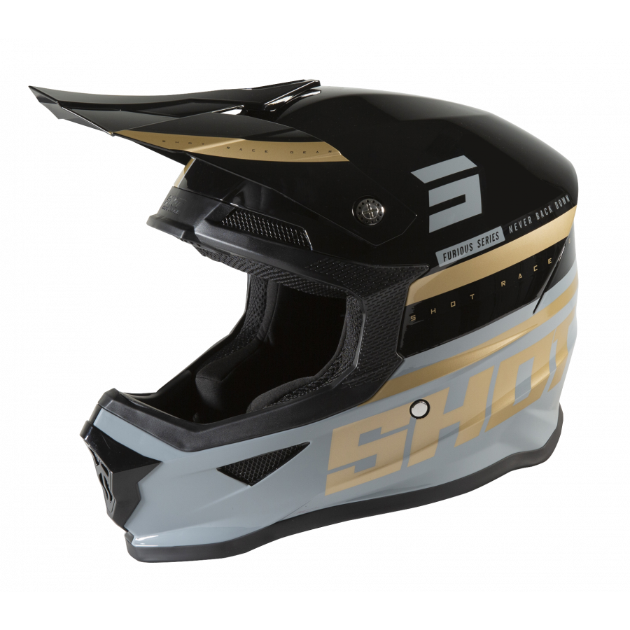 Product Image for Shot Furious Shining Glossy Crosshjälm Svart Guld