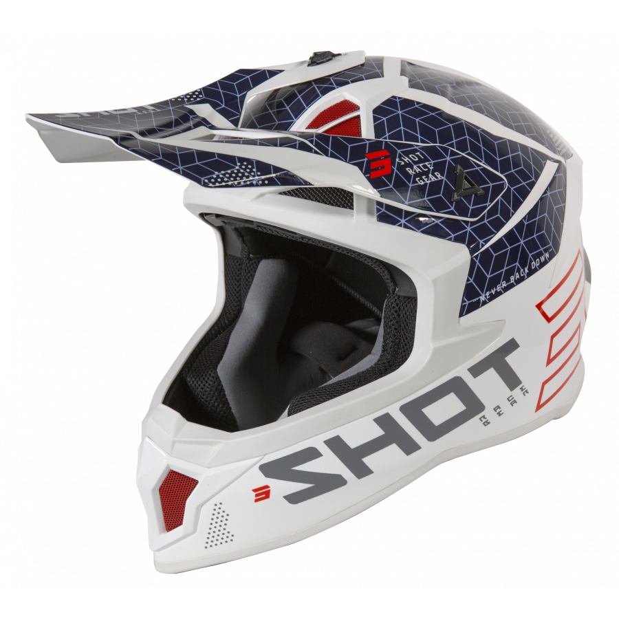 Product Image for Shot Lite Core Glossy Crosshjälm Blå Röd