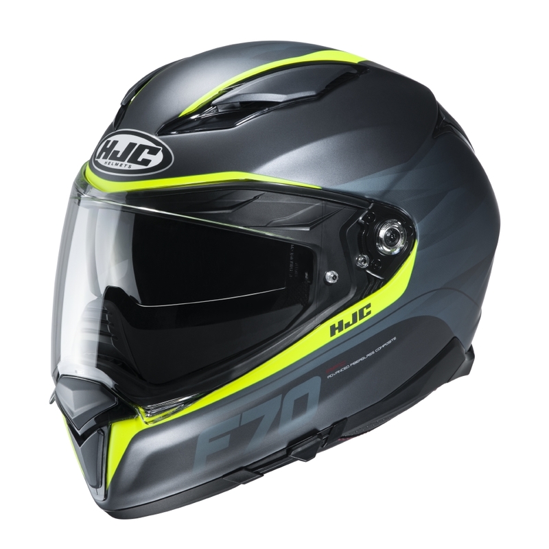 Product Image for HJC F70 Feron MC4HSF Hjälm Grå Gul