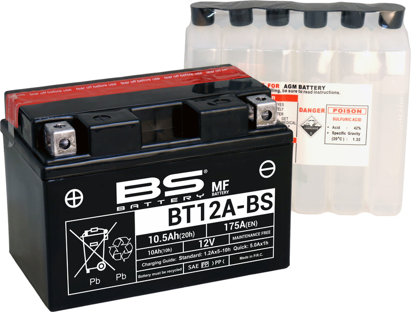 Product Image for BS Battery BT12A-BS MF (cp) Mainteance Free