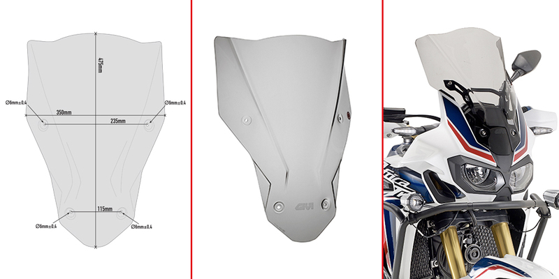 Product Image for Givi Vindruta, klar 47,5 x 35 cm (h x b)