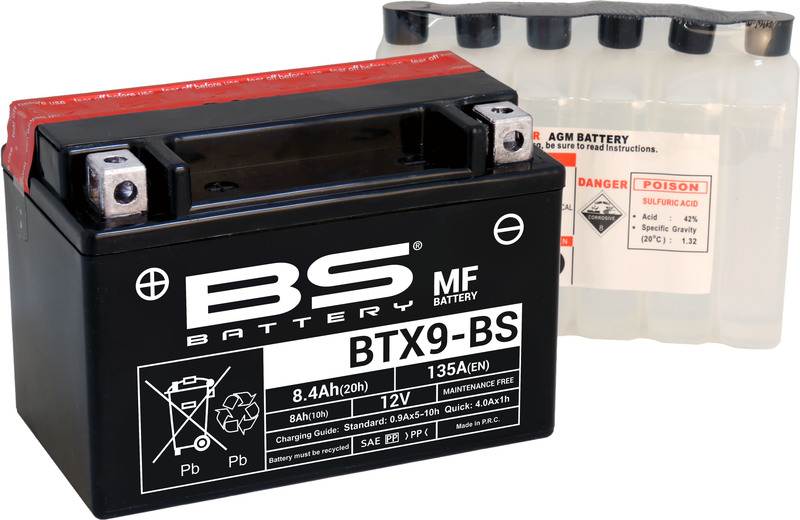 Product Image for BS Battery BTX9-BS MF (cp) Mainteance Free