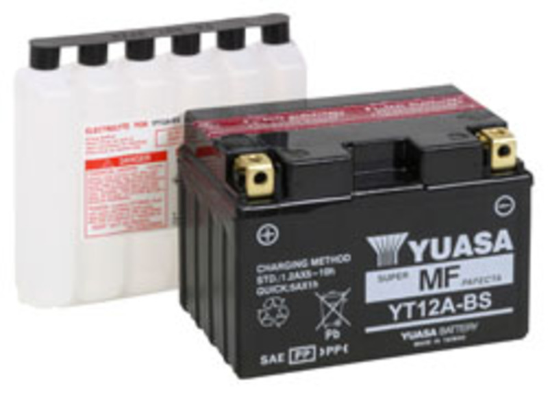 Product Image for YUASA batteri YT12A-BS (CP) Inkl syra