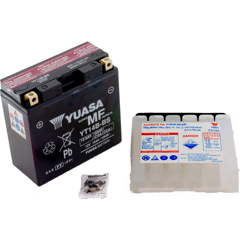 Product Image for YUASA batteri YT14B-BS (YT14B-4) (CP) Inkl syra