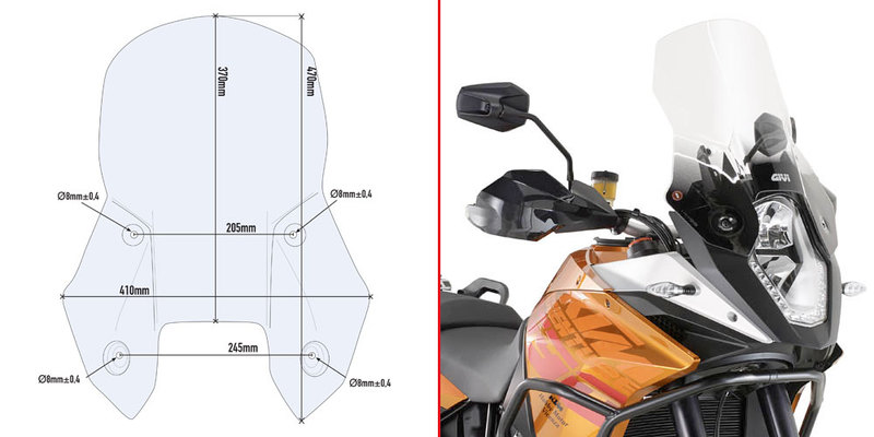 Product Image for Givi Specific screen transpare 37 x 41 cm
