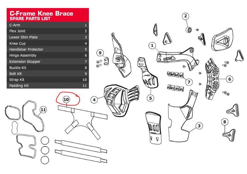 Product Image for Leatt Strap kit all C-Frame pair