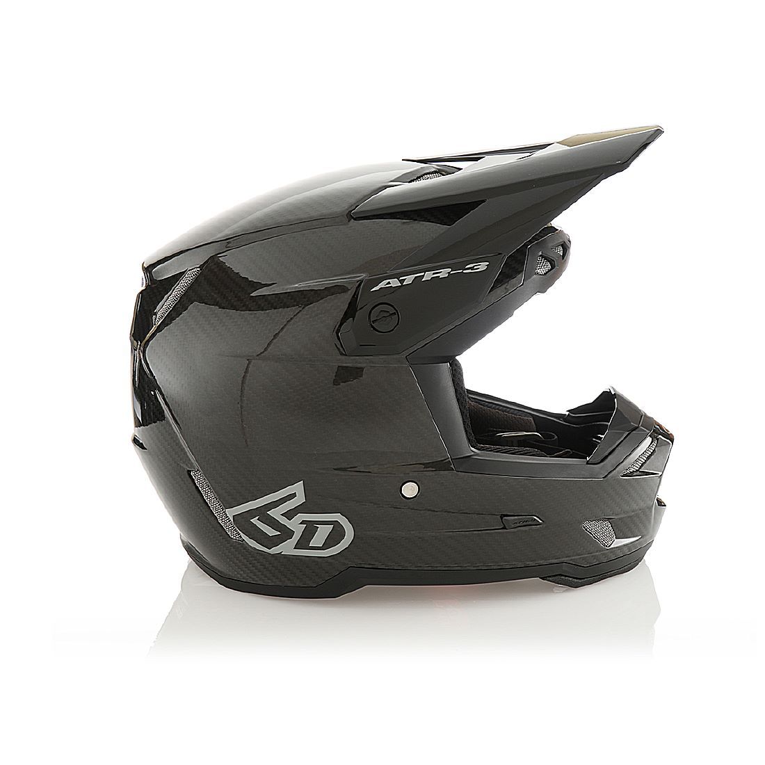 Product Image for 6D ATR-3Y Solid Crosshjälm Svart Gloss Barn