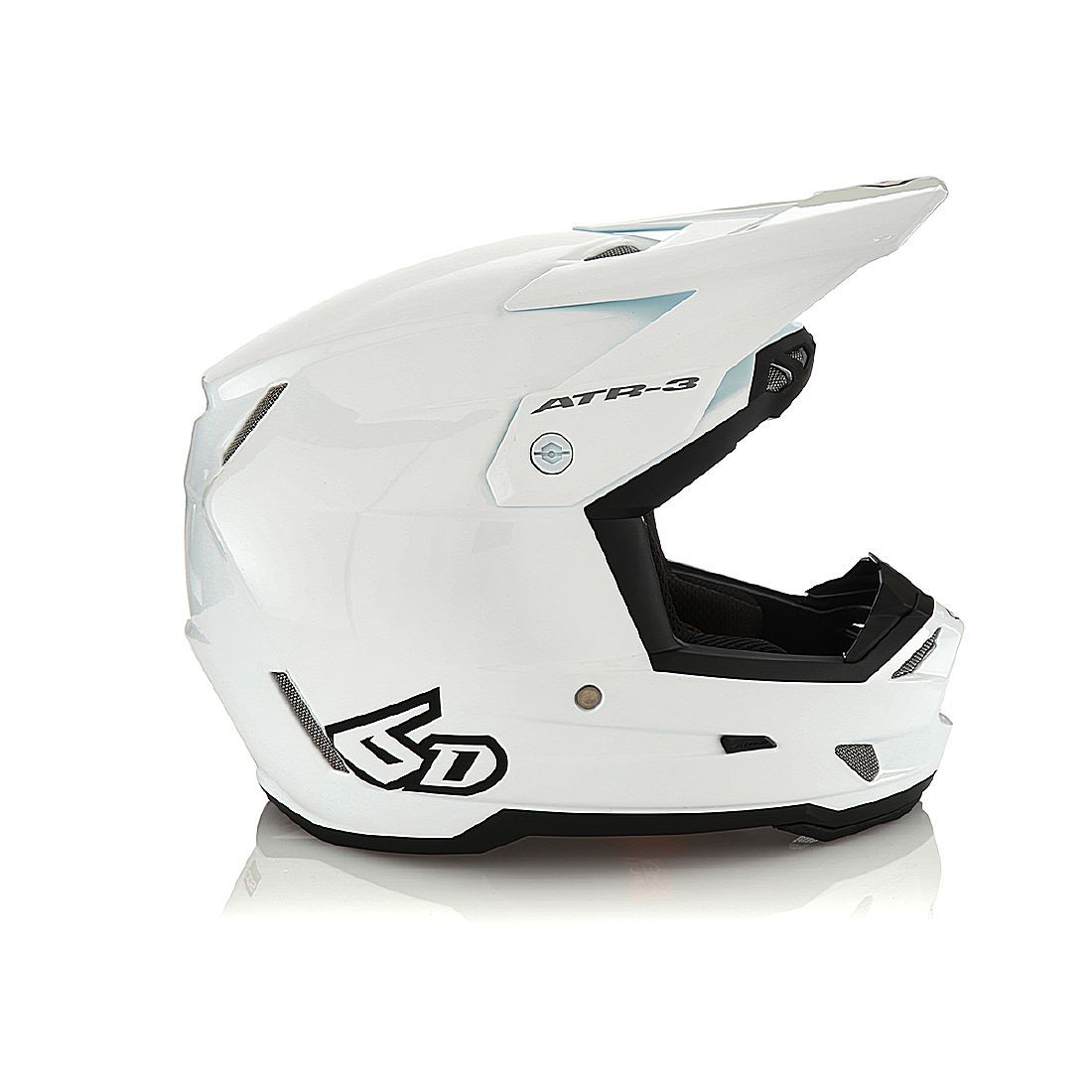 Product Image for 6D ATR-3Y Solid Crosshjälm Vit Gloss Barn