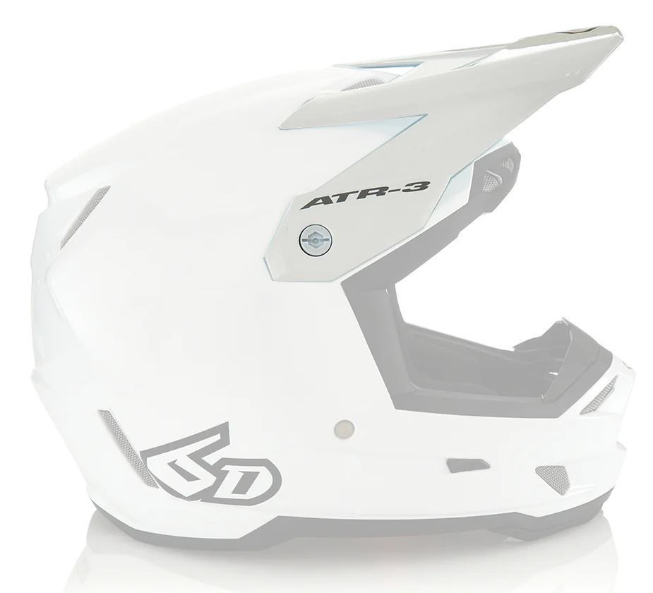 Product Image for 6D ATR-3Y Solid Hjälmskärm Vit Gloss Barn