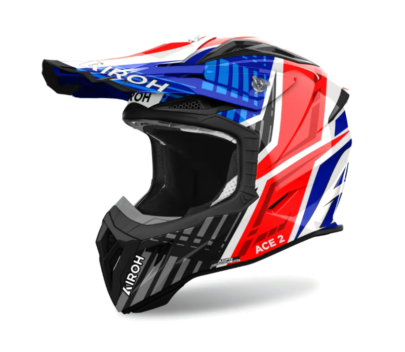 Product Image for Airoh Aviator Ace 2 Proud Crosshjälm Blå Röd Glansig