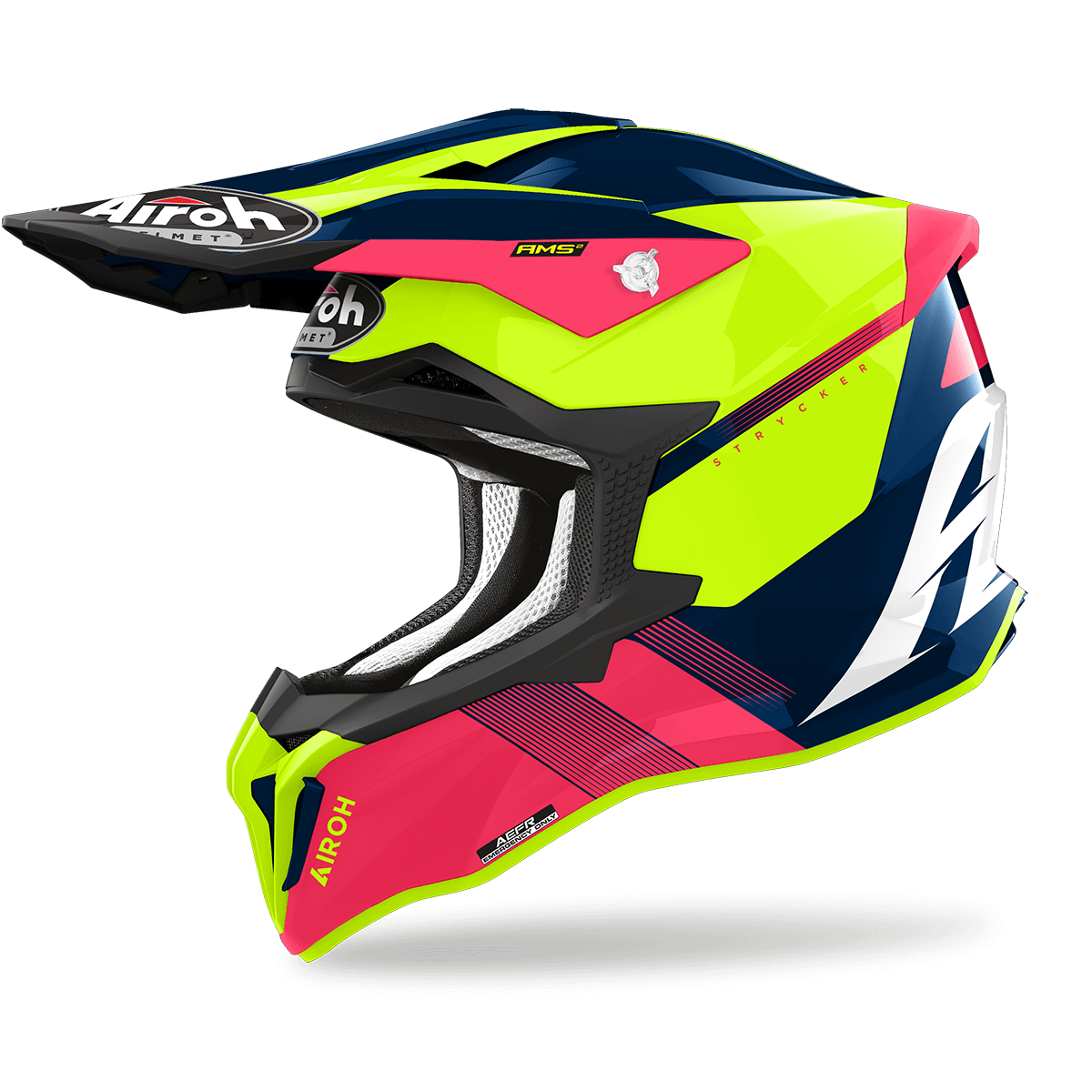 Product Image for Airoh Strycker Blazer Crosshjälm Neongul Rosa Glansig