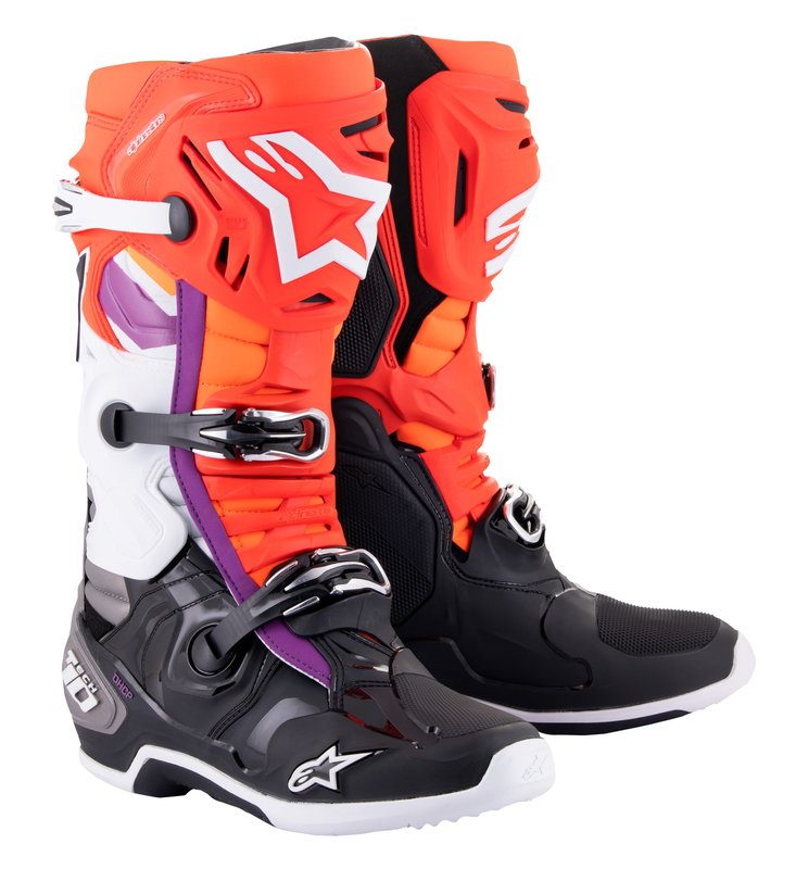 Product Image for Alpinestars Tech 10 Crosstövlar Svart Röd Fluo Orange