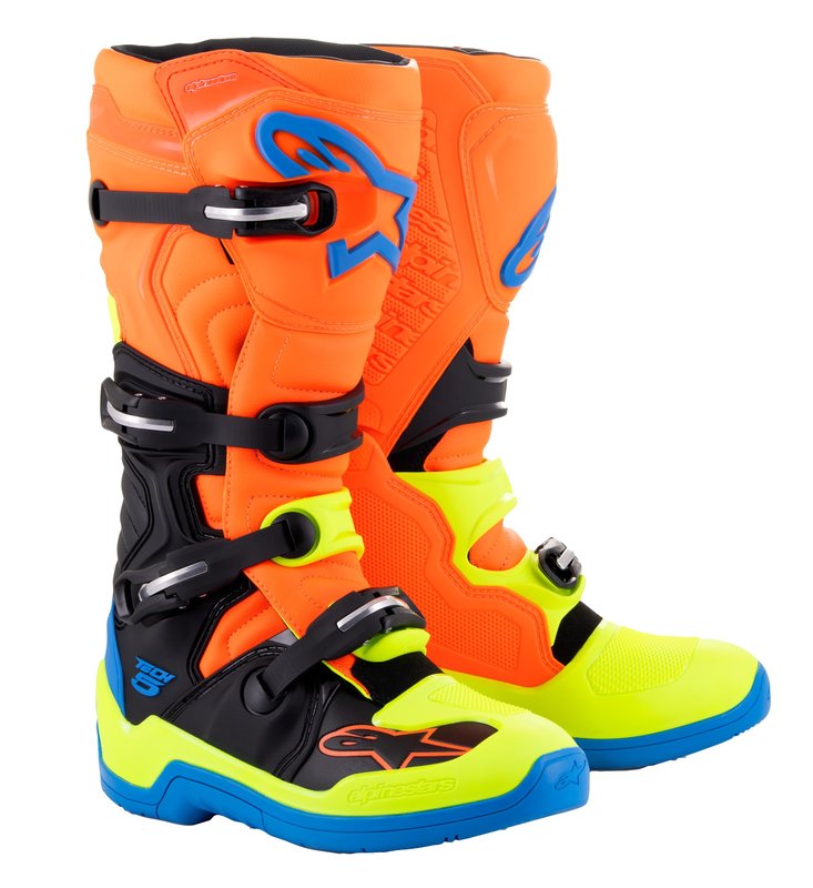 Product Image for Alpinestars Tech 5 Crosstövlar Orange Blå Neongul