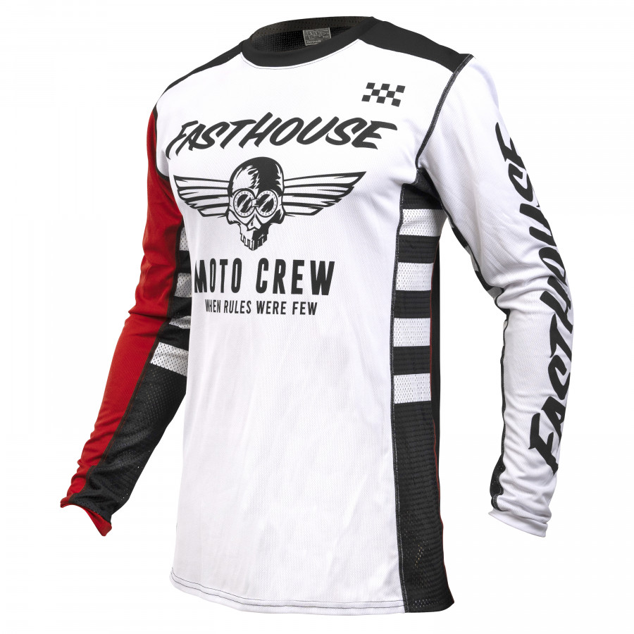 Product Image for Fasthouse Grindhouse Factor Crosströja Svart Vit Röd