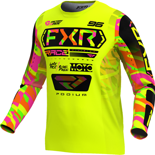 Product Image for FXR Podium Crosströja Neongul Sherbet Camo Barn