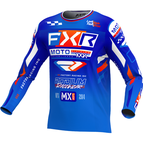 Product Image for FXR Podium Gladiator Crosströja Blå Vit Röd