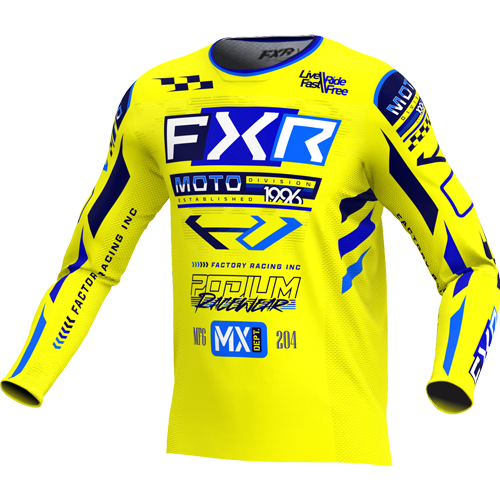 Product Image for FXR Podium Gladiator Crosströja Gul Navy Blå