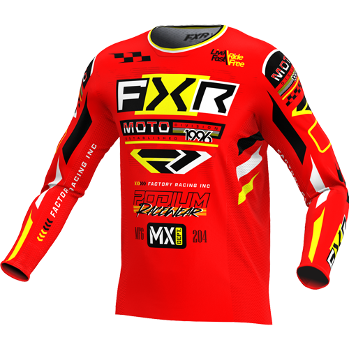 Product Image for FXR Podium Gladiator Crosströja Röd Svart Gul