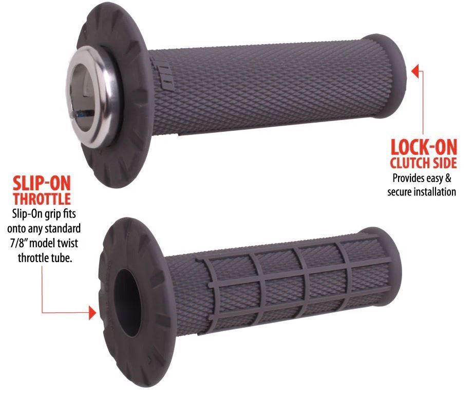Product Image for ODI UNIVERSAL Half waffle Lock-On Gummihandtag Grå