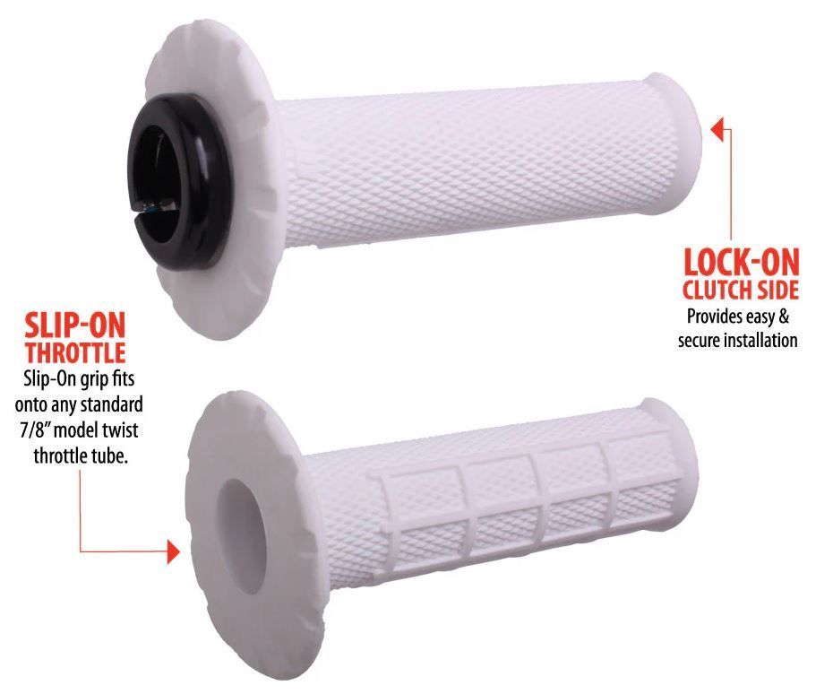 Product Image for ODI UNIVERSAL Half waffle Lock-On Gummihandtag Vit (Soft)