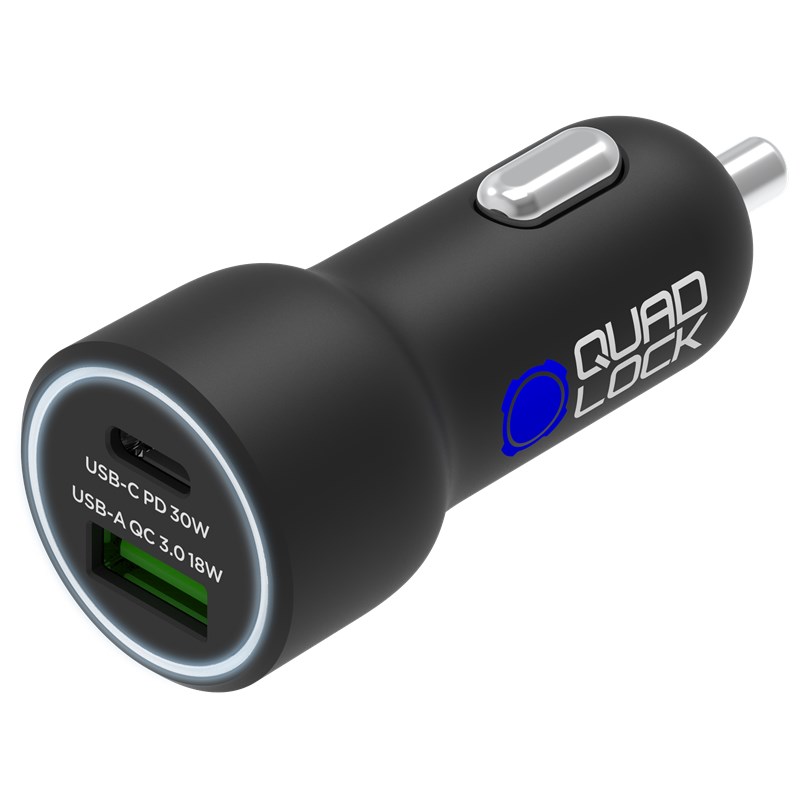 Product Image for Quad Lock 48W Dubbel billaddare USB-C PD+USB-A QC3.0