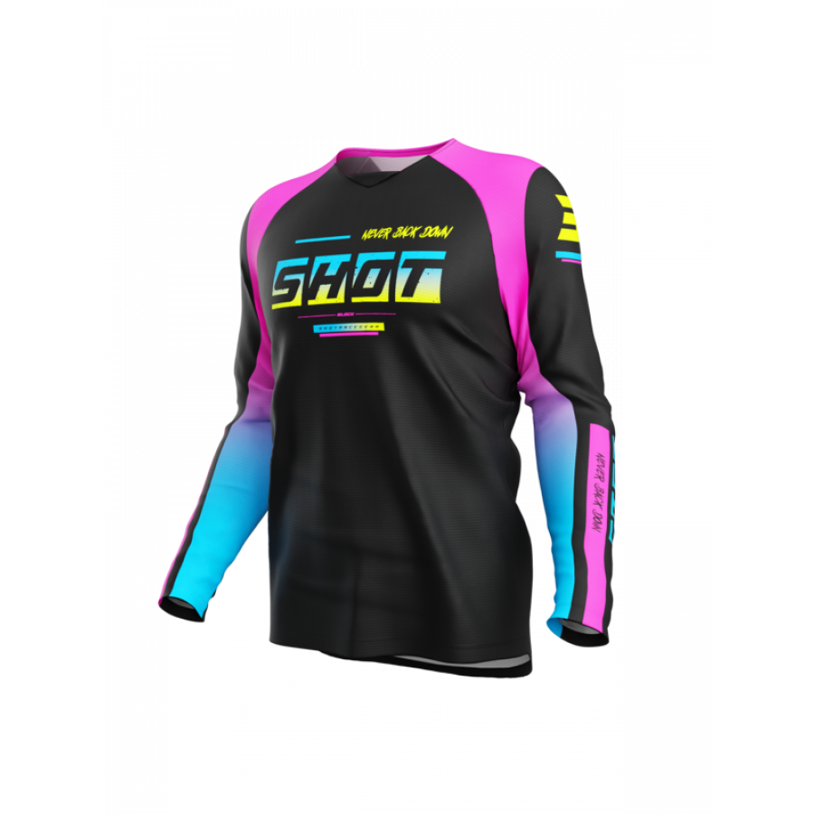 Product Image for Shot Draw Kid Block Crosströja Svart Blå Rosa Barn