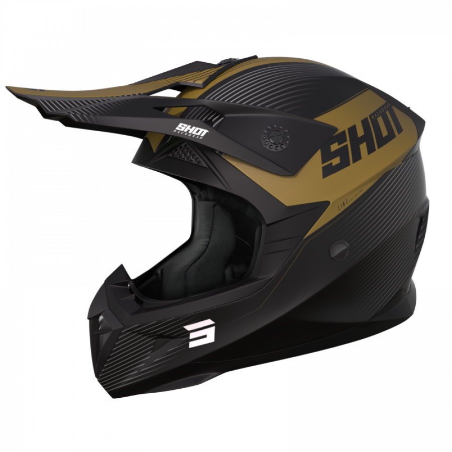 Product Image for Shot Pulse Line Crosshjälm Guld Matt