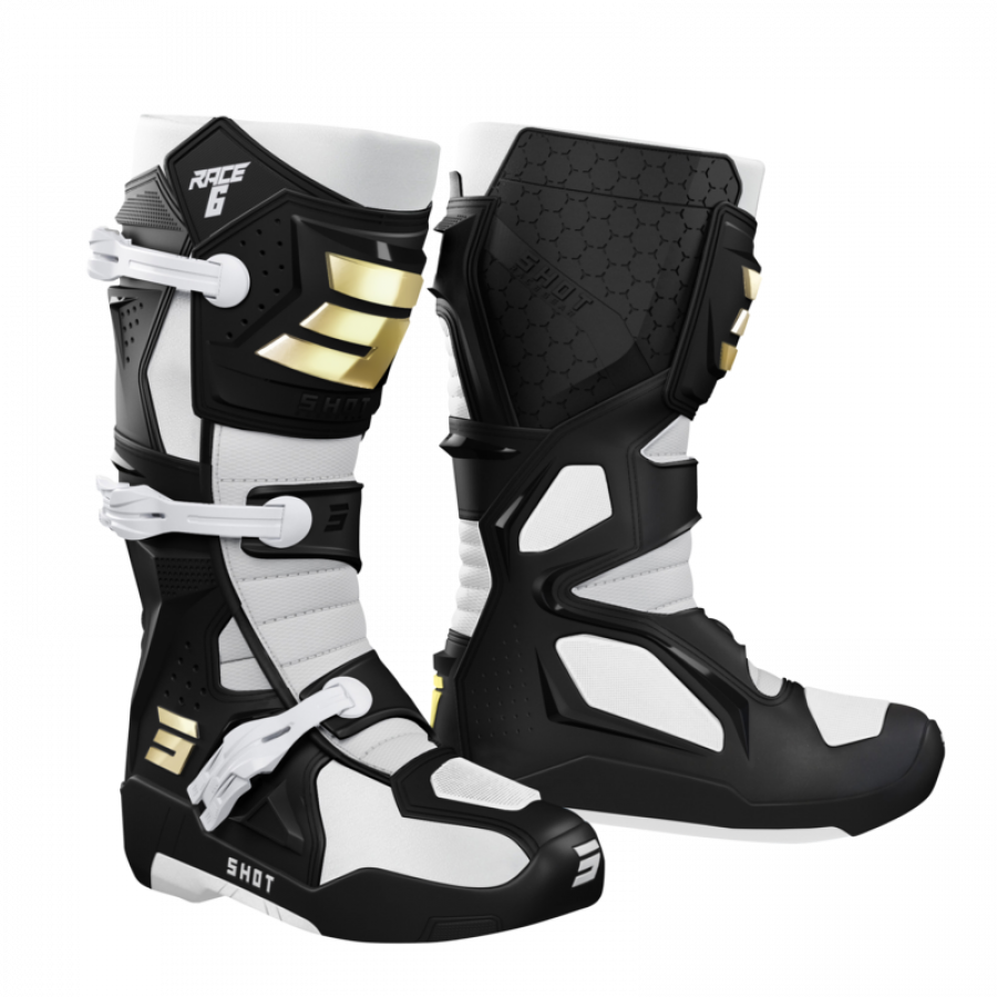 Product Image for Shot Race 6 Crosstövlar Vit Guld