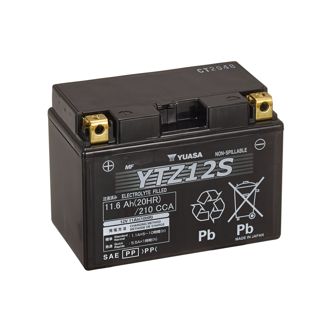 Product Image for YUASA YTZ12S AGM MC-batteri
